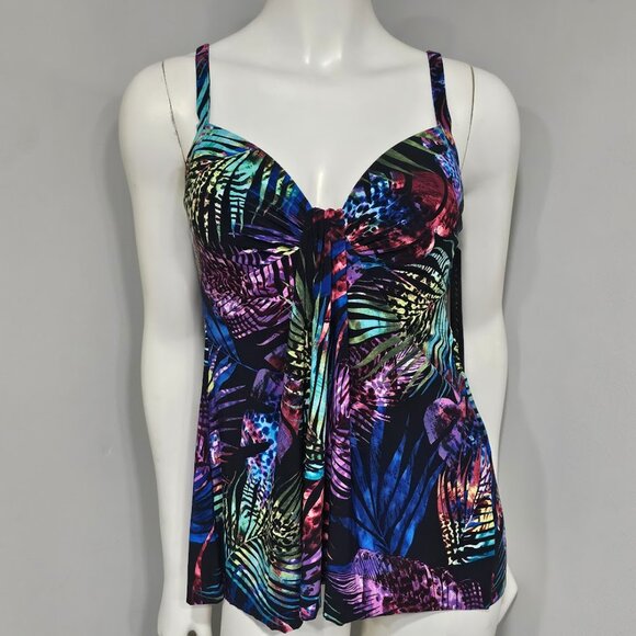 Miraclesuit Tropical Marina Tankini Swim Top - Picture 2 of 9
